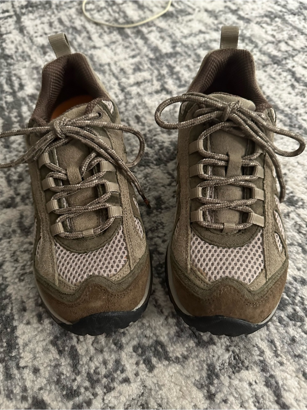 Merrell Olive Brown and Tan Women's Athletic Hiking Shoes